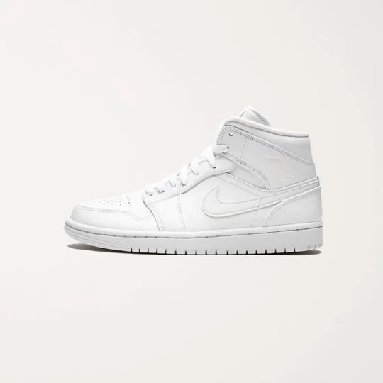 AIR JORDAN 1 MID TRIPLE WHITE (GS)