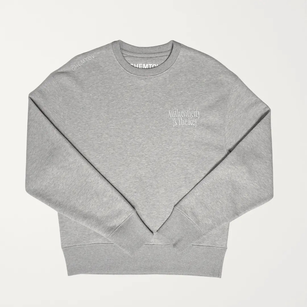 CREWNECK BRODERIE MANTRA GREY Chemtov Chemtov-shop achetez les meilleures sneakers & streetwear