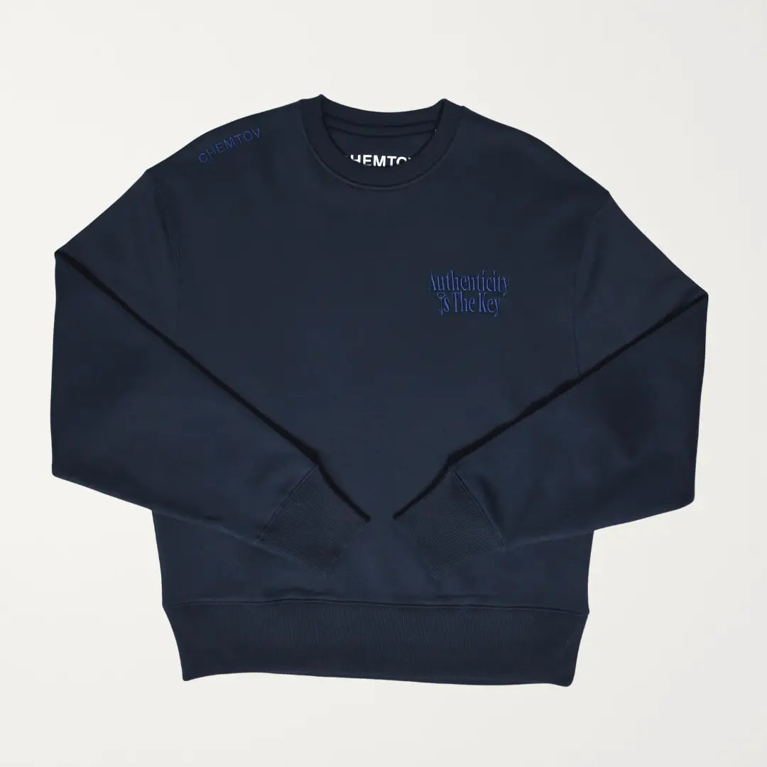 CREWNECK BRODERIE MANTRA NAVY Chemtov Chemtov-shop achetez les meilleures sneakers & streetwear